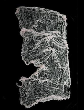 Spoken doek deco doek wit met open gaasweefsel en gerafelde randen voor Halloween