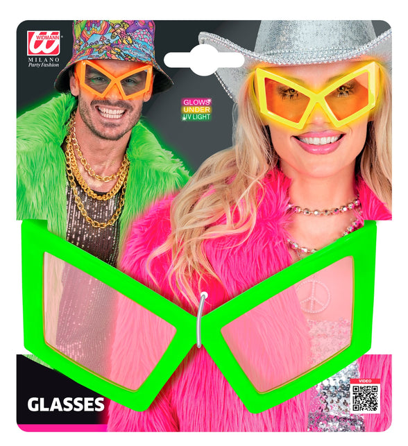 Bril oversized neon groen achterkant – brillen