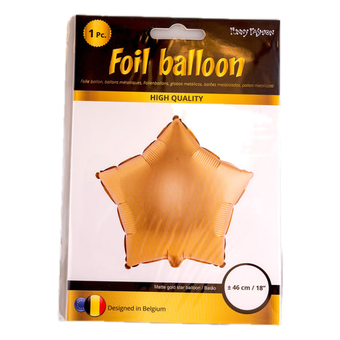 Verpakking van de folieballon ster goud, één stuk van 46 cm ofwel 18 inch