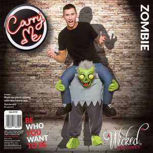 Verpakking van het gedragen door zombie kostuum met de zombiefiguur op de voorkant