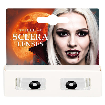Verpakking van de Mini sclera Night contactlenzen met twee lenzen in aparte houdertjes