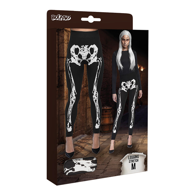 Verpakking van de skelet legging dames van Boland, stretch uitvoering in maat M