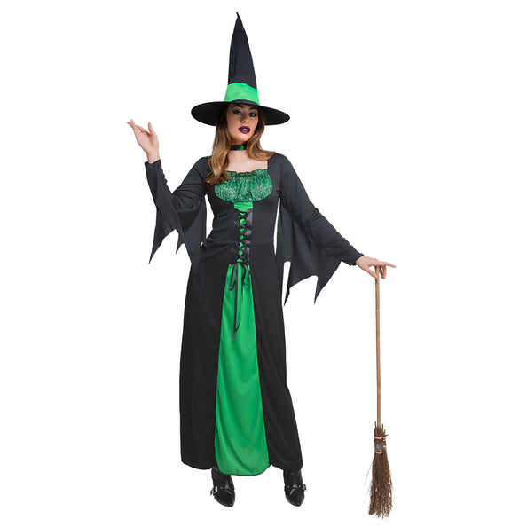 Wicked Costumes Betoverende Heks - Groen