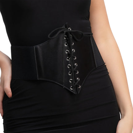 Wicked Costumes Gothic Korset Riem - Zwart