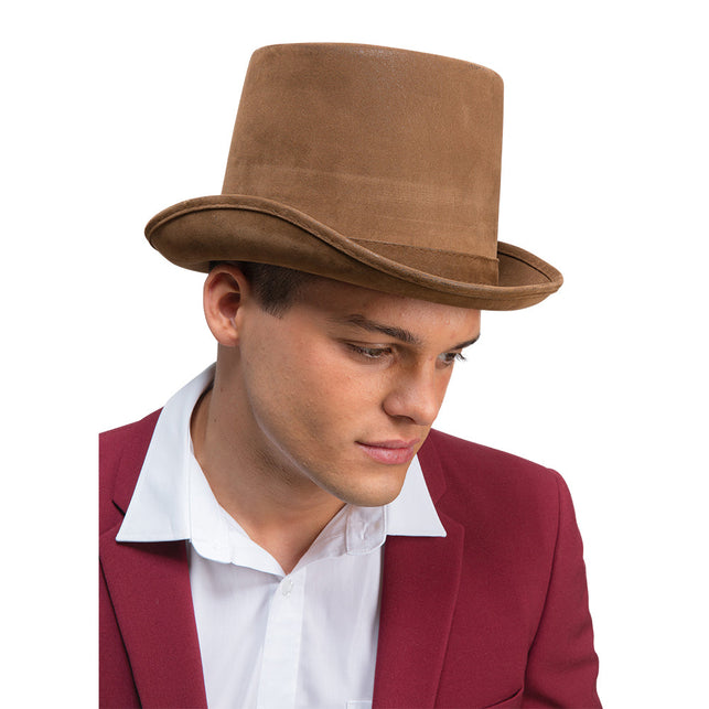 Wicked Costumes Hoge hoed deluxe - bruin