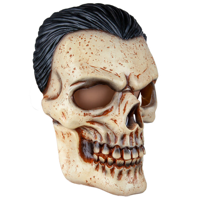Wicked Costumes Schedelmasker met zwart haar