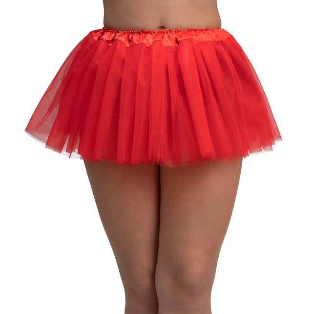 Wicked Costumes Tutu met satijnen tailleband 28cm - ROOD