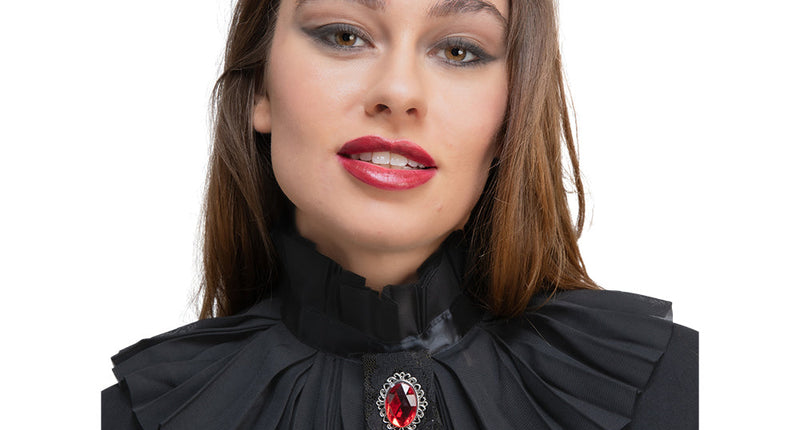 Wicked Costumes Vampierenkraag met juweel