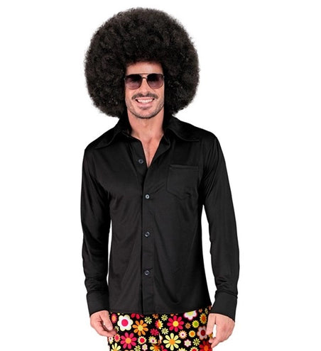 Widmann SRL 70's groovy heren shirt zwart