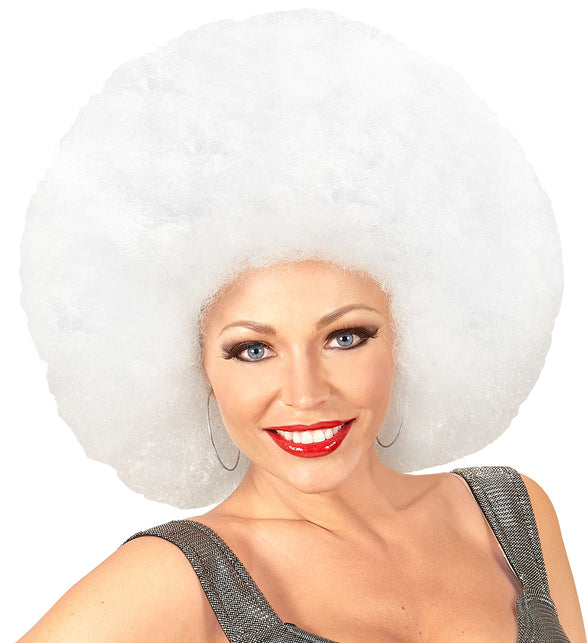 Widmann SRL Afro pruik mega groot wit