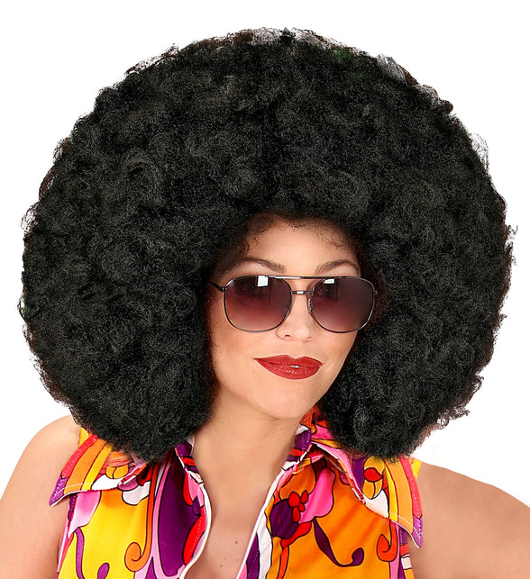Widmann SRL Afro pruik zwart groot