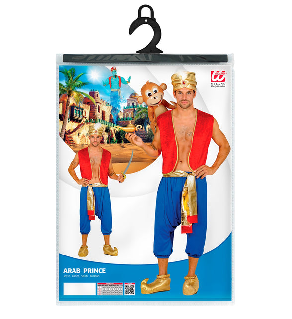 Widmann SRL Aladdin kostuum blauw rood