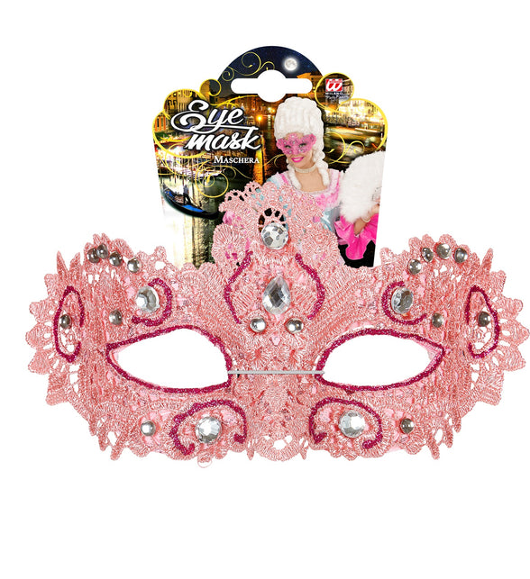 Widmann SRL Antiek roze Venetiaanse oogmaskertjes