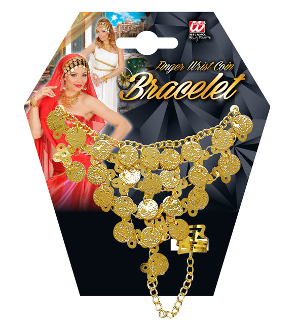 Widmann SRL Armband met ring van nep goud met edelsteen voor carnaval