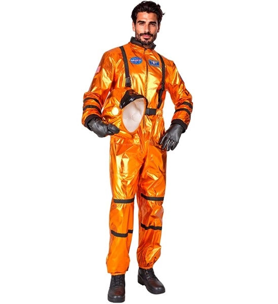 Widmann SRL Astronaut oranje heren kostuum Evi