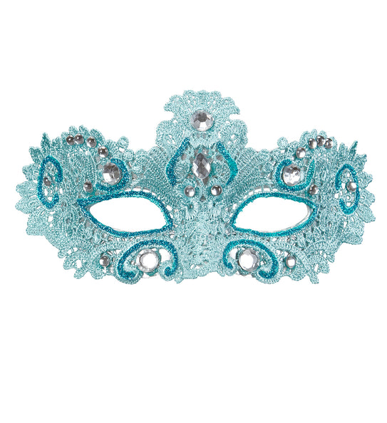 Widmann SRL Azuur blauwe Venetiaanse oogmaskertjes