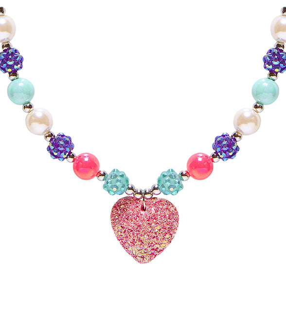 Widmann SRL Bedelketting met roze hartje