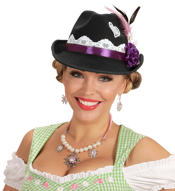 Widmann SRL Beierse Fedora hoed  met decoratie