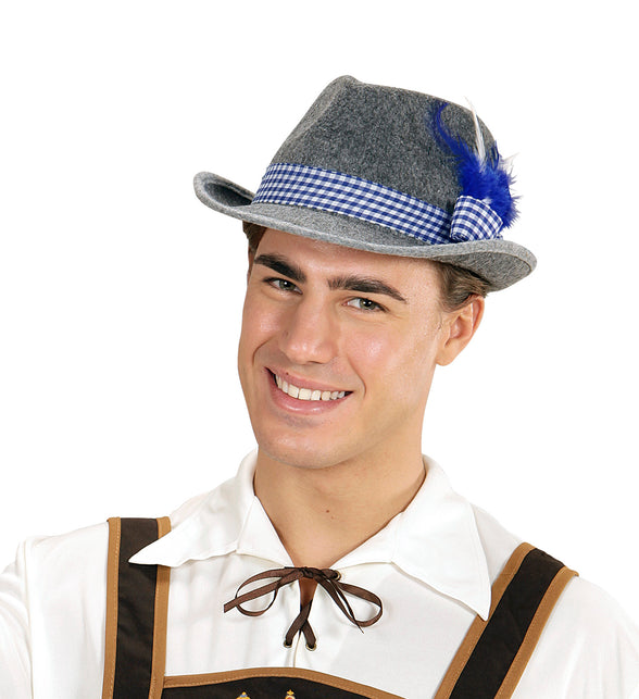 Widmann SRL Beierse Fedora met blauwe veren