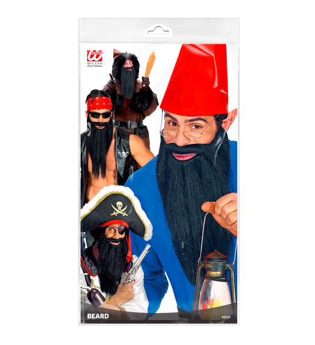 Widmann SRL Biker Lange baard met snor zwart