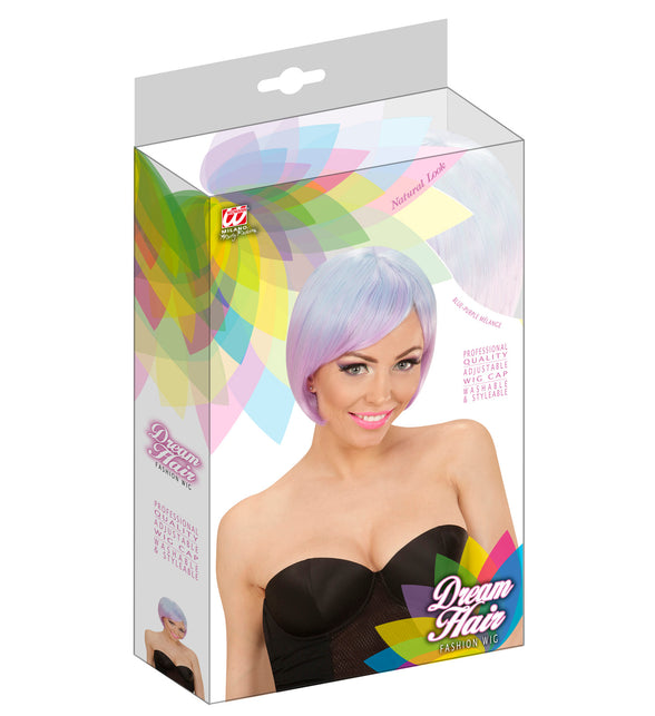 Widmann SRL Blauw paarse boblijn pruik