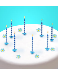 Widmann SRL Blauwe kaarsjes happy birthday