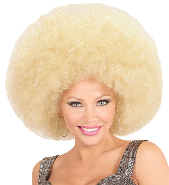 Widmann SRL Blonde oversized Afro pruik