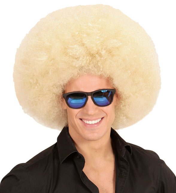 Widmann SRL Blonde oversized Afro pruik