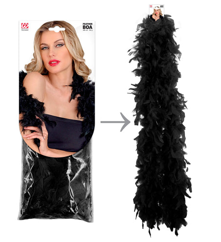 Widmann SRL Boa Esther zwart 180cm