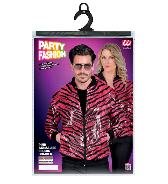 Widmann SRL Bomberjack roze gestreept