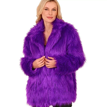 Widmann SRL Bontjas pluche paars kostuum Noah