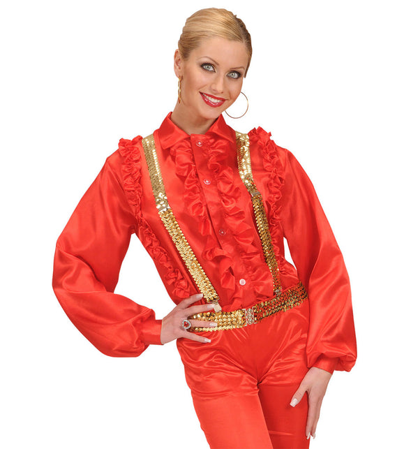 Widmann SRL bretel pailletten goud