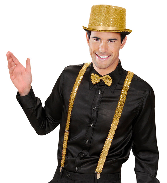 Widmann SRL bretel pailletten goud