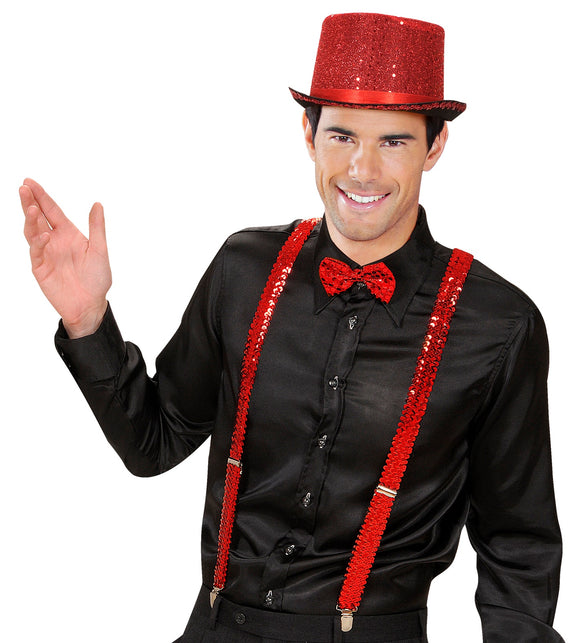 Widmann SRL bretel pailletten rood