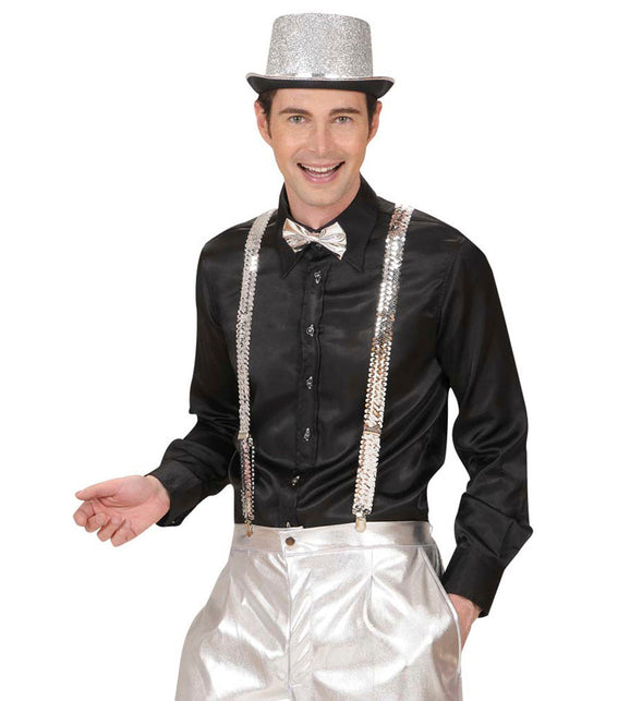 Widmann SRL bretel pailletten zilver