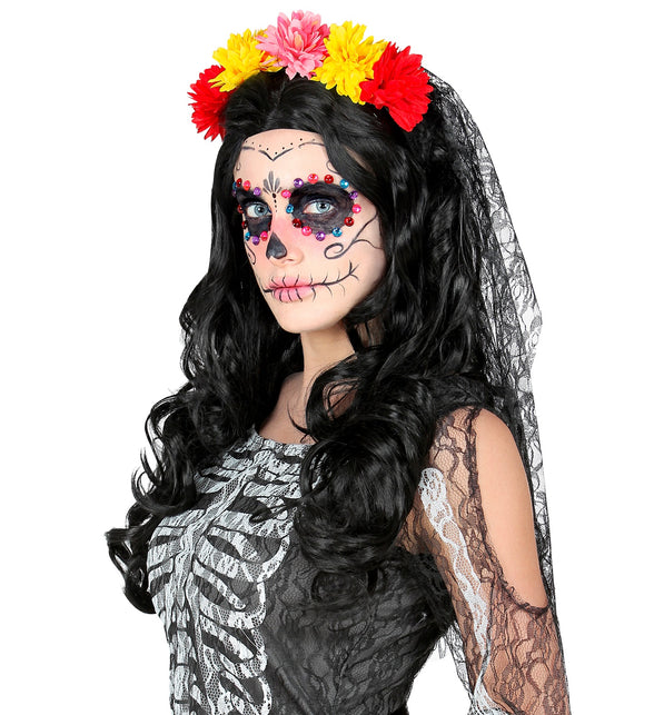Widmann SRL Bruidsluier met bloemen day of death