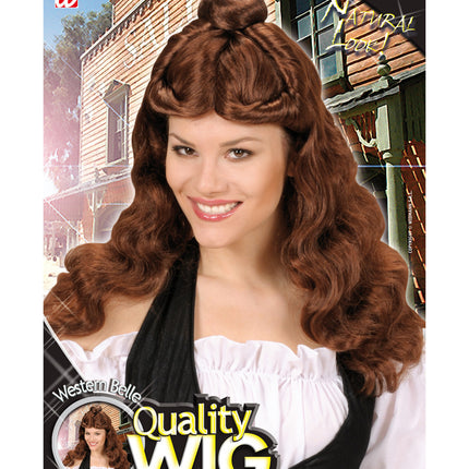 Widmann SRL Bruine pruik western dame