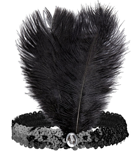 Widmann SRL Charleston hoofdband met marabou