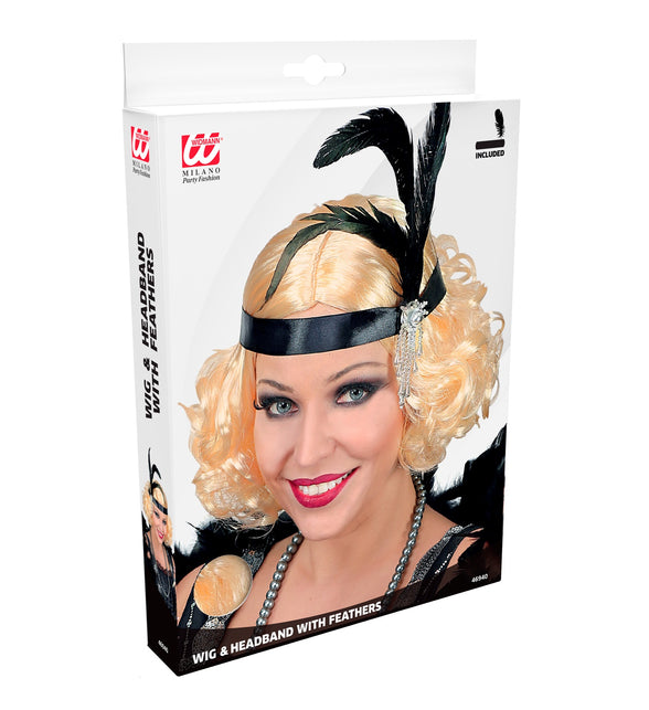 Widmann SRL Charleston pruik met hoofdband