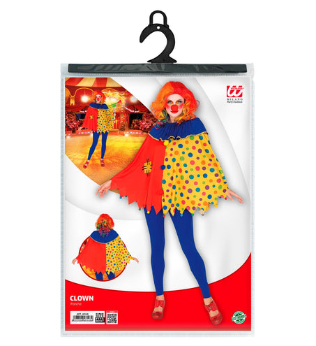 Widmann SRL Clown poncho volwassenen