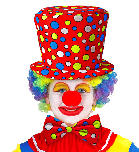 Widmann SRL Clowns hoed met strik rood kinderen