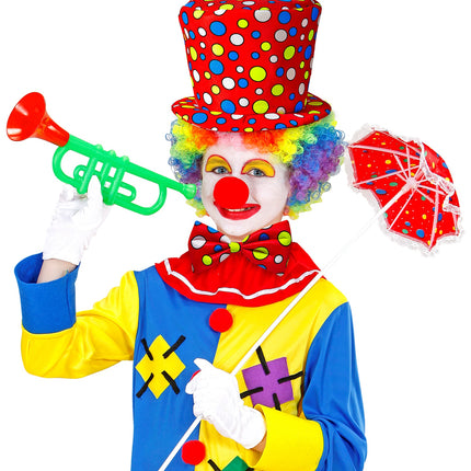 Widmann SRL Clowns hoed met strik rood kinderen