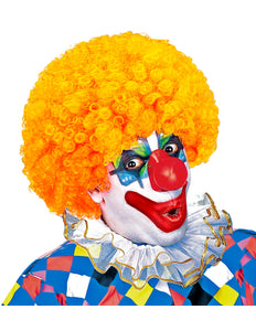 Widmann SRL Clownspruik krulletjes oranje