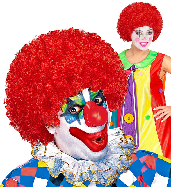 Widmann SRL Clownspruik krulletjes rood