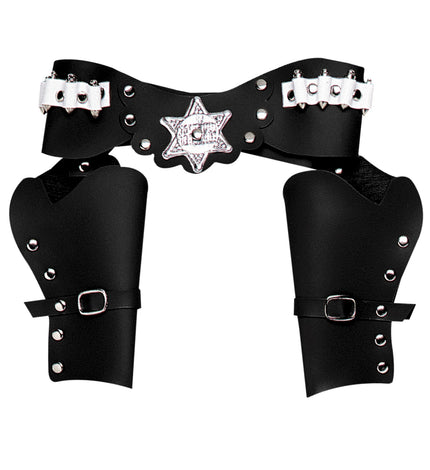 Widmann SRL Cowboy holster zwart dubbel luxe