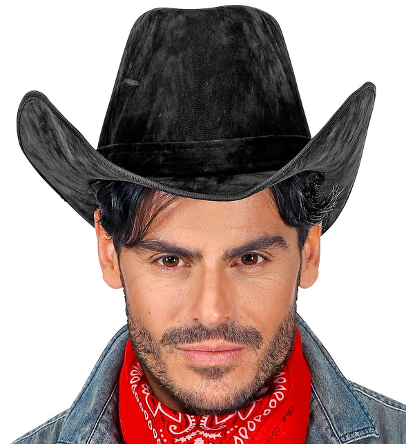 Widmann SRL Cowboyhoed suede look in de kleur zwart