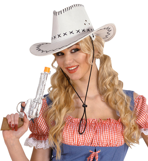 Widmann SRL cowboyhoed wit met decoratie
