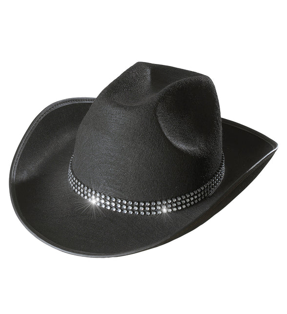 Widmann SRL Cowboyhoed zwart met strass band