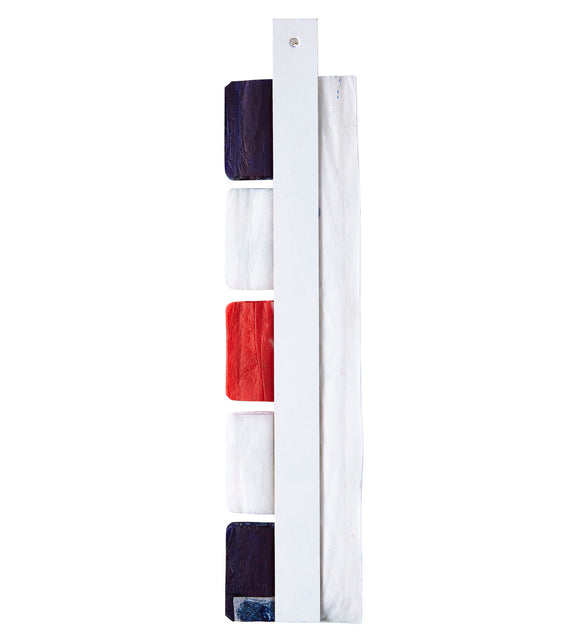 Widmann SRL Decoratie waaier rood wit blauw 50 cm