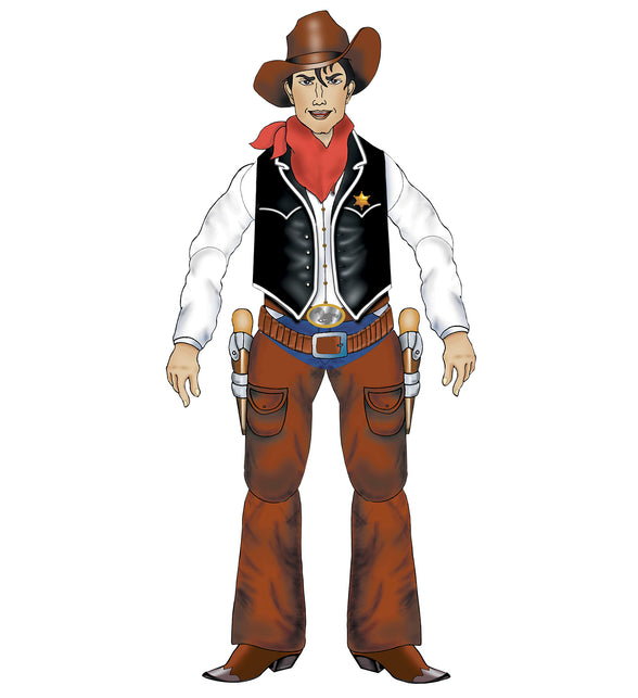 Widmann SRL Decoratieve cowboy 153cm